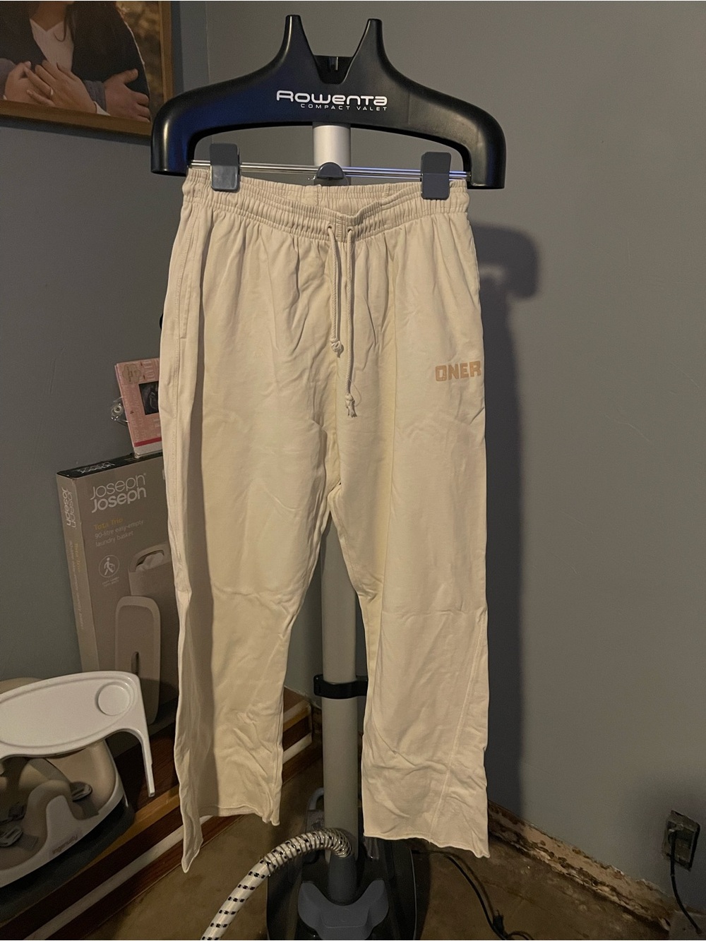 Oner Active Cream Straight-Leg Drawstring Pants